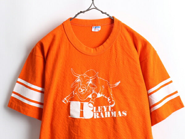 70's Champion チャンピオン プリント フットボール Tシャツ (L)