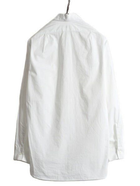 60s ★ ヴァンヒューセン マチ付き コットン 長袖 シャツ 14 メンズ S 程/ 60年代 ビンテージ VAN HEUSEN ポケット付き 無地 ドレスシャツ