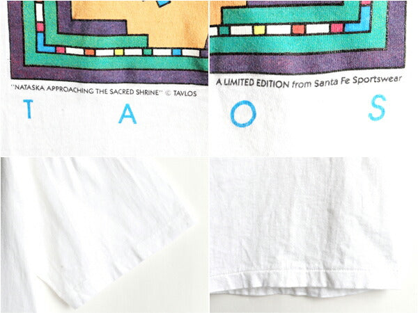 90s TAVLOS アート プリント 半袖 Tシャツ (XL)