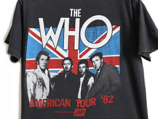 80s USA製 ビンテージ ★ The Who AMERICAN TOUR 82 両面 プリント 半袖 Tシャツ ( メンズ M ) 古着 80年代 ザ フー バンド ロック ツアーT