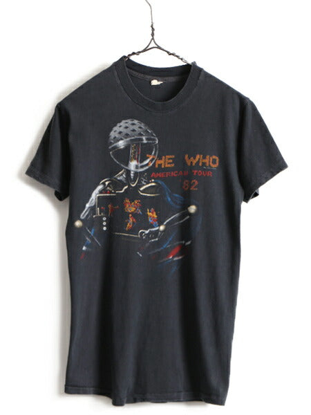 80s USA製 ビンテージ ★ The Who AMERICAN TOUR 82 両面 プリント 半袖 Tシャツ ( メンズ M ) 古着 80年代 ザ フー バンド ロック ツアーT