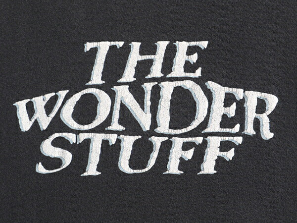 90s オールド ★ ワンダースタッフ 両面 プリント 半袖 Tシャツ ( メンズ L 程) 古着 THE WONDER STUFF 90年代 バンドT バンT ロックT 黒