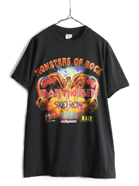 デッドストック 90s ★ MONSTERS OF ROCK 1992 両面 プリント 半袖 Tシャツ ( メンズ L ) 90年代 ロック メタル バンド オフィシャル 黒