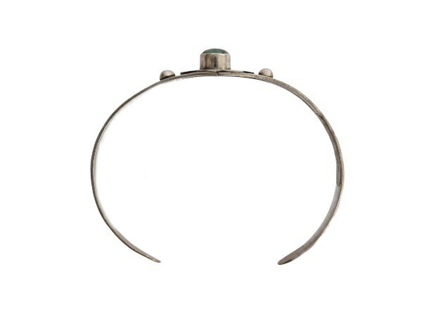 50s 60s ★ ナバホ グリーン ターコイズ サンダーバード シルバー バングル / 小物 ヴィンテージ インディアン ジュエリー ブレスレット 銀