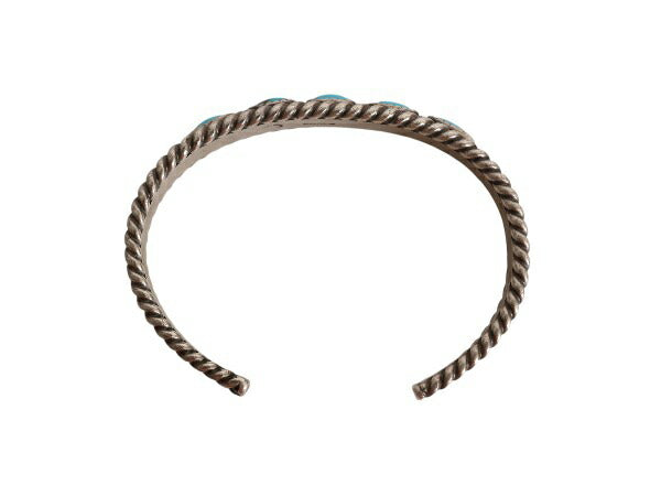 70s ~ 90s ★ ナバホ アーティスト 作 ローワーク ターコイズ シルバー バングル / 小物 ヴィンテージ ブレスレット STERLING 銀 ストーン