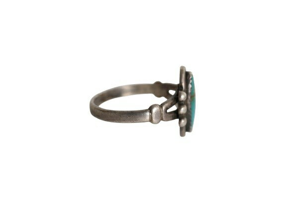 50s~ ★ BELL TRADING ターコイズ シルバー ピンキー リング / ヴィンテージ インディアン ジュエリー 指輪 STERLING 銀 フレッドハービー