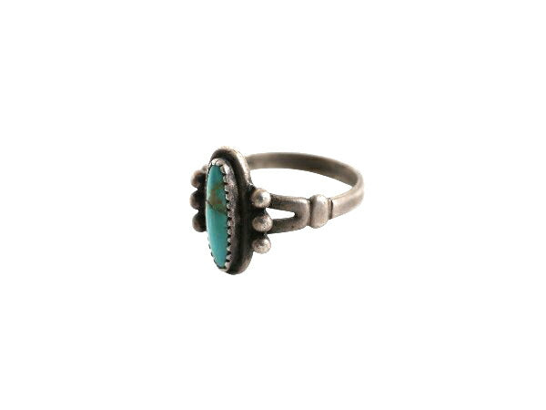 50s~ ★ BELL TRADING ターコイズ シルバー ピンキー リング / ヴィンテージ インディアン ジュエリー 指輪 STERLING 銀 フレッドハービー