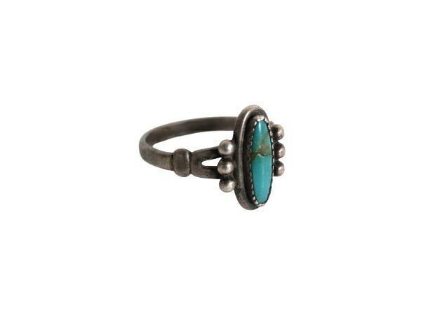 50s~ ★ BELL TRADING ターコイズ シルバー ピンキー リング / ヴィンテージ インディアン ジュエリー 指輪 STERLING 銀 フレッドハービー