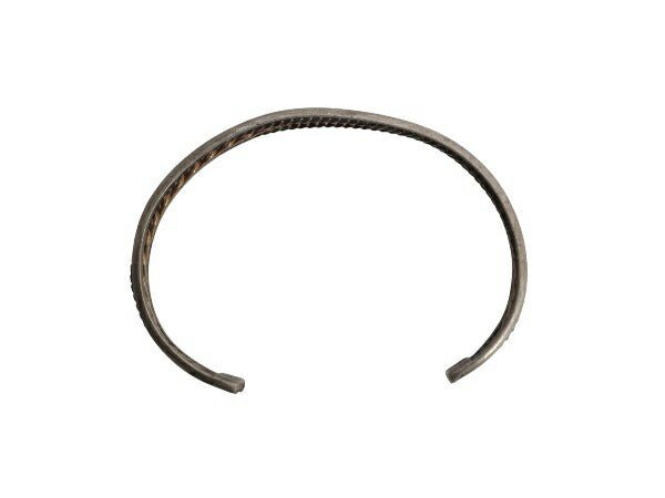 80s ~ ★ ナバホ TAHE シルバー x ゴールド ワイヤー バングル / 小物 ヴィンテージ インディアン ジュエリー 銀 金 ツイスト ブレスレット