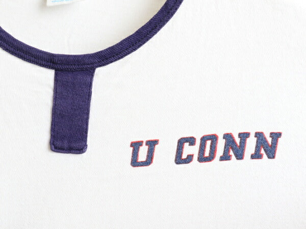 70's Champion チャンピオン チョコチン 染み込み プリント Tシャツ (S)