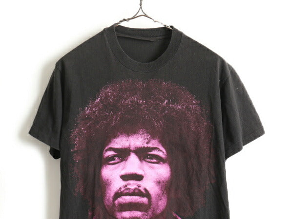 90's jimi Hendrix ジミ ヘンドリックス 大判 プリント 半袖 Tシャツ (S程)