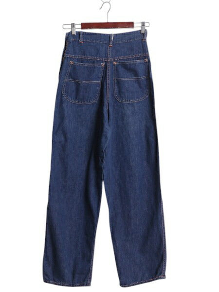 60s ★ インディゴ デニム ランチ パンツ 実寸 25 28 程/ 古着 ヴィンテージ ワーク ペインター ジーンズ ジーパン ストレート 耳付き 濃紺