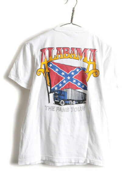 パキ綿 80's ALABAMA アラバマ 40 Hour Week The Fans Tour ツアー 両面 プリント 半袖 Tシャツ (M程)