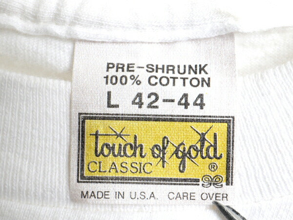 80s メッセージ 両面 プリント 半袖 Tシャツ (L)