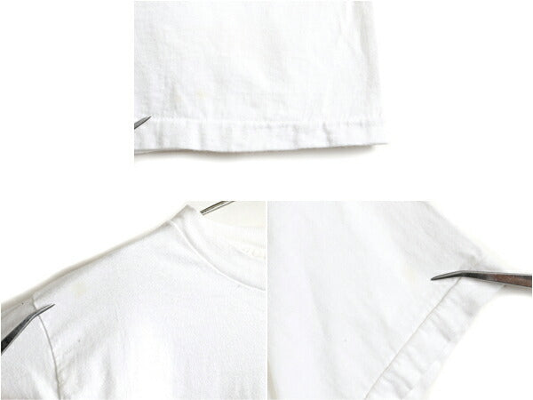 80s メッセージ 両面 プリント 半袖 Tシャツ (L)