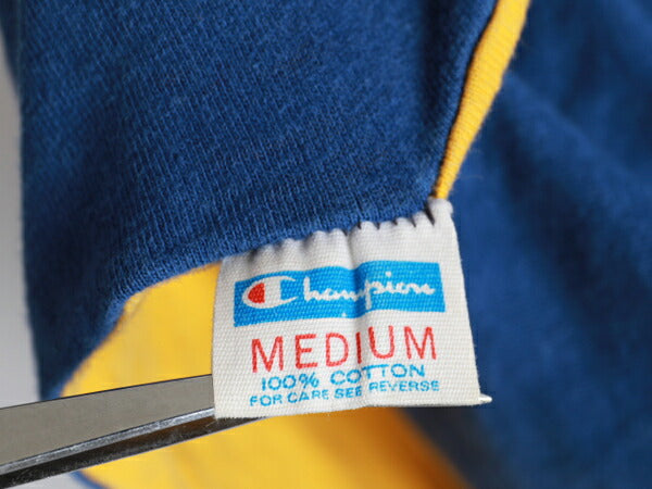 70s USA製 ★ Champion チャンピオン プリント コットン 半袖 リバーシブル Tシャツ ( メンズ 男性 M ) 70年代 ビンテージ バータグ USED