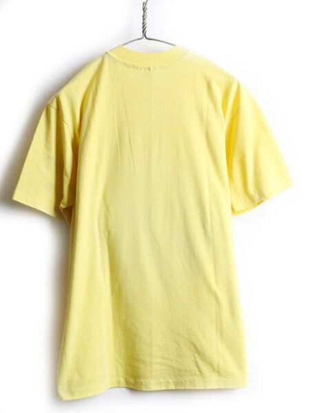 80's キャラクター メッセージ ジョーク プリント 半袖 Tシャツ (L)