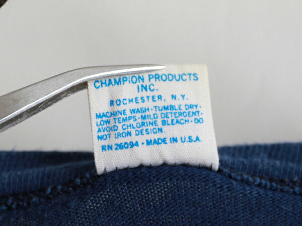 70s USA製 ★ Champion チャンピオン カレッジ プリント 半袖 フットボール Tシャツ ( メンズ 男性 M ) 70年代 アメリカ製 ビンテージ 古着