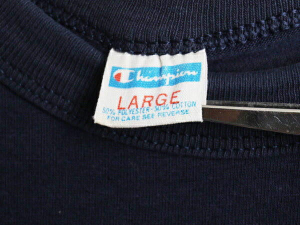 70's USA製 Champion チャンピオン バスケ チャンピオンシップ 5段 プリント 半袖 Tシャツ (L)