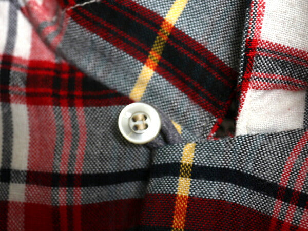 60s ★ Pennleigh チェック レーヨン オープンカラー シャツ メンズ M ヴィンテージ ループ留め 開襟 ボックス ポケット付き マルチカラー