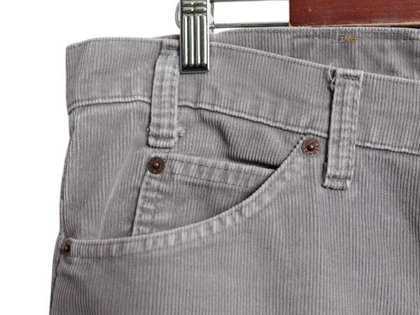 90s USA製 ★ リーバイス 517 コーデュロイ フレア パンツ メンズ 実寸 36 28 程/ オールド Levis ブーツカット スリム 細畝 アメリカ製 灰