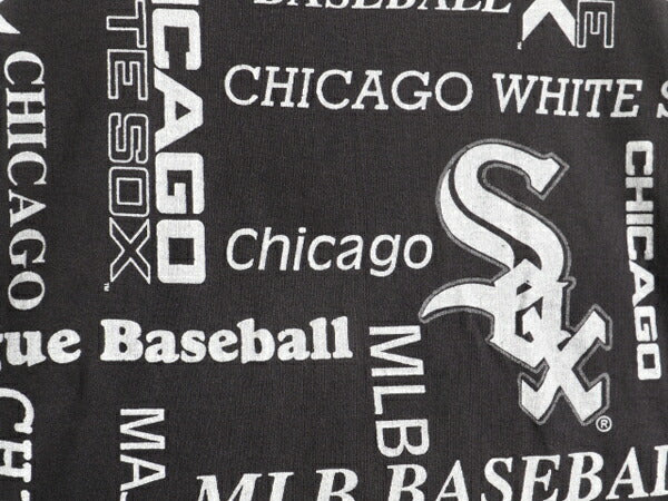 80s Champion MLB CHICAGO WHITESOX ホワイトソックス 総柄 プリント 半袖 Tシャツ (XL)
