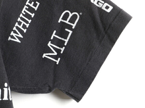 80s Champion MLB CHICAGO WHITESOX ホワイトソックス 総柄 プリント 半袖 Tシャツ (XL)
