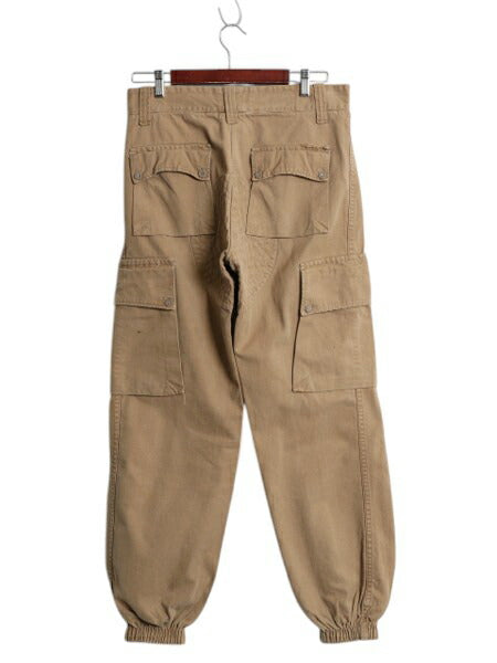 70s ★ スペイン軍 実物 コンバット カーゴ パンツ メンズ 31 程/ 古着 ユーロ ヴィンテージ ミリタリー コットン ツイル ボタンフライ