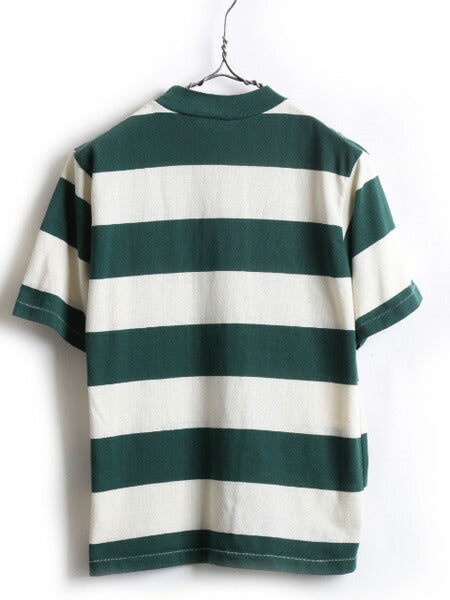 60's OHRBACH'S ワイド 太 ボーダー コットン 半袖 Tシャツ (L)