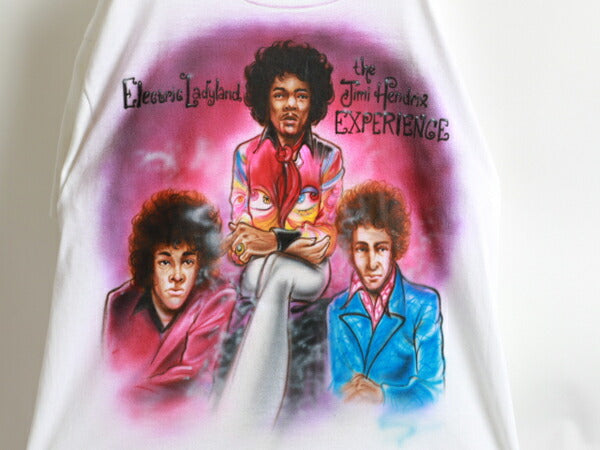 90s USA製 ★ The Jimi Hendrix Experienceジミヘンドリックス エアブラシ プリント 半袖 Tシャツ(メンズ 男性 L) 90年代 オリジナル バンドT
