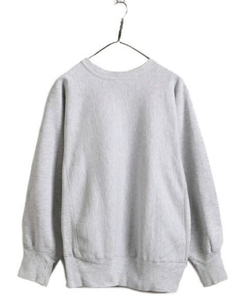 90s USA製 ★ チャンピオン リバースウィーブ スウェット メンズ L 古着 90年代 オールド Champion トレーナー 裏起毛 ワンポイント グレー