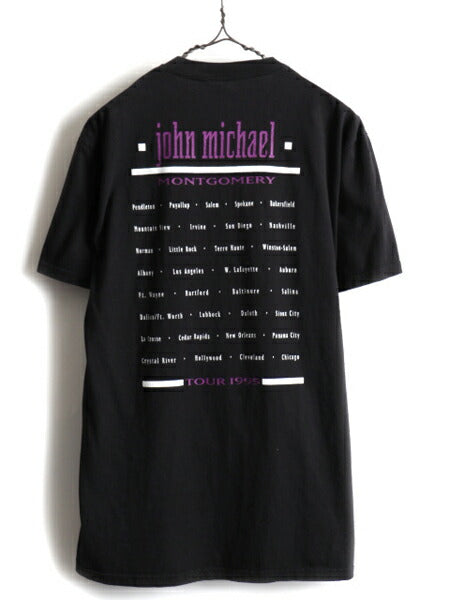 90s John Michael Montgomery ジョン マイケル モンゴメリー ツアー プリント 半袖 Tシャツ (L)