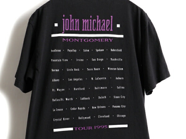 90s John Michael Montgomery ジョン マイケル モンゴメリー ツアー プリント 半袖 Tシャツ (L)