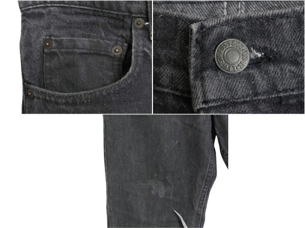 先染め 80s USA製 ★ リーバイス 506 ブラック デニム パンツ メンズ 33 32 / Levis ヴィンテージ ジーパン ジーンズ スリム テーパード 黒