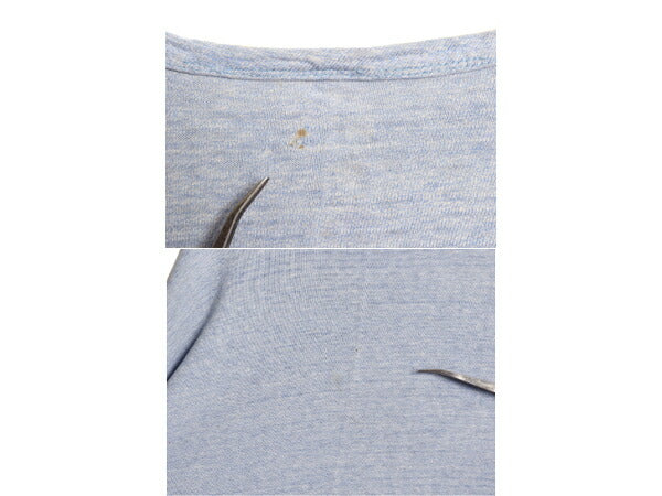 70s USA製 ★ チャンピオン カレッジ プリント 半袖 Tシャツ メンズ XL~ 小さめ L 程/ 古着 ヴィンテージ 当時物 バータグ 88 12 霜降り 青