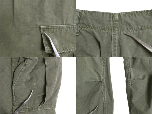 60s ★ 米軍実物 US ARMY 4th ジャングルファティーグ カーゴ パンツ 実寸 31 30 程/ 67年製 古着 ヴィンテージ リップストップ カスタム