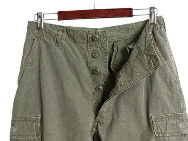 60s ★ 米軍実物 US ARMY 4th ジャングルファティーグ カーゴ パンツ 実寸 31 30 程/ 67年製 古着 ヴィンテージ リップストップ カスタム
