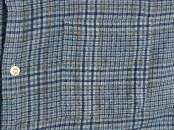 60s ★ チェック プリント フランネル 長袖 シャツ メンズ S 古着 60年代 ヴィンテージ 長袖シャツ ネルシャツ ネル ボックス ポケット付き