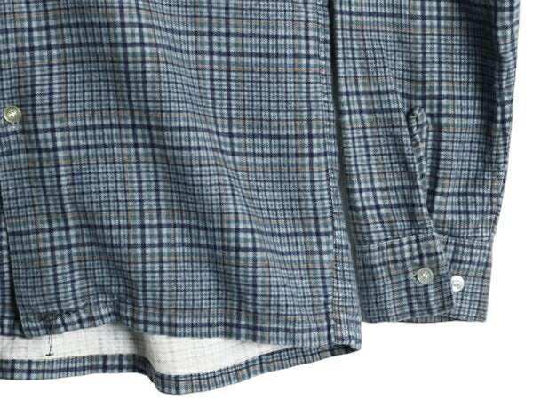 60s ★ チェック プリント フランネル 長袖 シャツ メンズ S 古着 60年代 ヴィンテージ 長袖シャツ ネルシャツ ネル ボックス ポケット付き