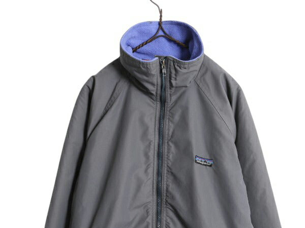 80s USA製 ★ パタゴニア シェルド シンチラ ジャケット メンズ S 80年代 ヴィンテージ Patagonia ナイロン 裏フリース ブルゾン 旧タグ 灰