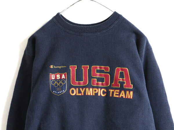 90s メキシコ製 Champion チャンピオン リバースウィーブ オリンピック プリント スウェット トレーナー (L)