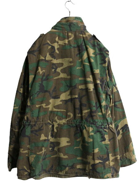 70s ★ 初期 ALPHA INDUSTRIES社製 LC-1 リーフ カモ M-65 フィールド ジャケット LARGE REGULAR 民間 USA製 ヴィンテージ リップストップ