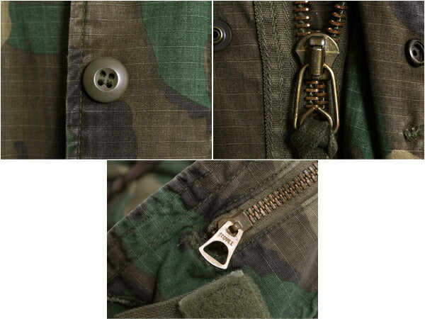 70s ★ 初期 ALPHA INDUSTRIES社製 LC-1 リーフ カモ M-65 フィールド ジャケット LARGE REGULAR 民間 USA製 ヴィンテージ リップストップ