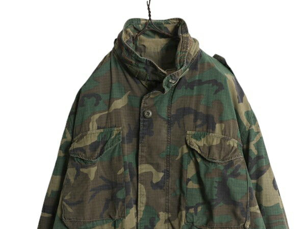 70s ★ 初期 ALPHA INDUSTRIES社製 LC-1 リーフ カモ M-65 フィールド ジャケット LARGE REGULAR 民間 USA製 ヴィンテージ リップストップ