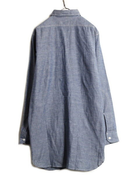 デッドストック 40s ★ パイオニア マチ付き シャンブレー シャツ 15 メンズ XL 程/ 新品 ヴィンテージ 100% コットン モンゴメリーワード