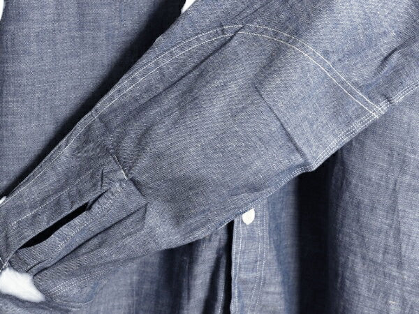 デッドストック 40s ★ パイオニア マチ付き シャンブレー シャツ 15 メンズ XL 程/ 新品 ヴィンテージ 100% コットン モンゴメリーワード