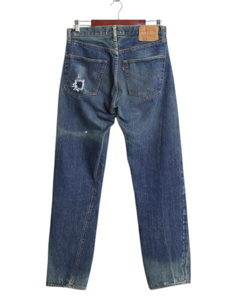 70s ★ リーバイス 501 66前期 インディゴ デニム パンツ メンズ 33 34 / USA製 ヴィンテージ 赤耳 耳付き シングル ストレート 紙パッチ