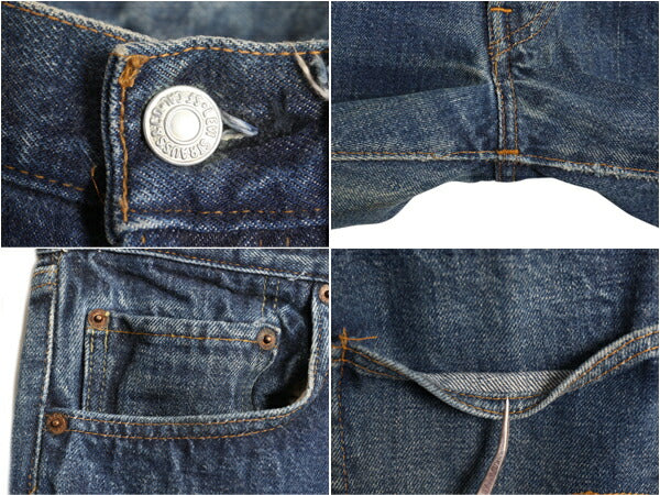70s ★ リーバイス 501 66前期 インディゴ デニム パンツ メンズ 33 34 / USA製 ヴィンテージ 赤耳 耳付き シングル ストレート 紙パッチ