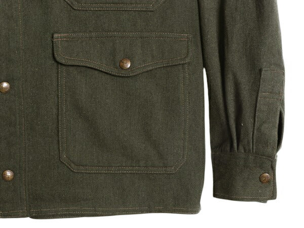 50s ★ ホワイトスタッグ ウール シングル マッキーノ ジャケット メンズ L 程/ USA製 古着 ヴィンテージ クルーザー ハンティング カーキ