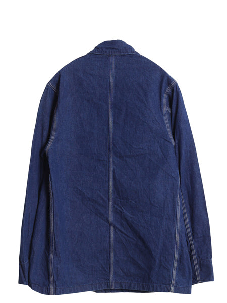 90s USA製 ★ カーハート デニム カバーオール ジャケット 38 メンズ M 程/ 古着 オールド ワーク チョア コート ガチャポケ 濃紺 廃盤 8C